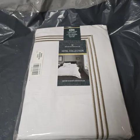 GAVENO CAVALIA HOTEL COLLECTION KING SIZE DUVET COVER AND 2 PILLOWCASES