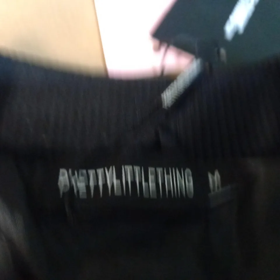 PRETTYLITTLETHING BLACK BOMBER JACKET - SIZE M 