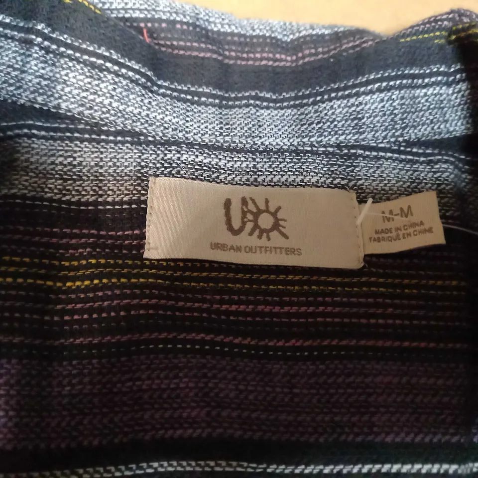 URBAN OUTFITTERS BLACK/RAINBOW MENS SHIRT - MEDIUM