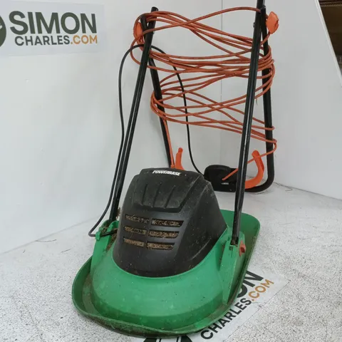 POWERBASE LAWN MOWER – CORDED ELECTRIC, GREEN DECK WITH BLACK MOTOR HOUSING