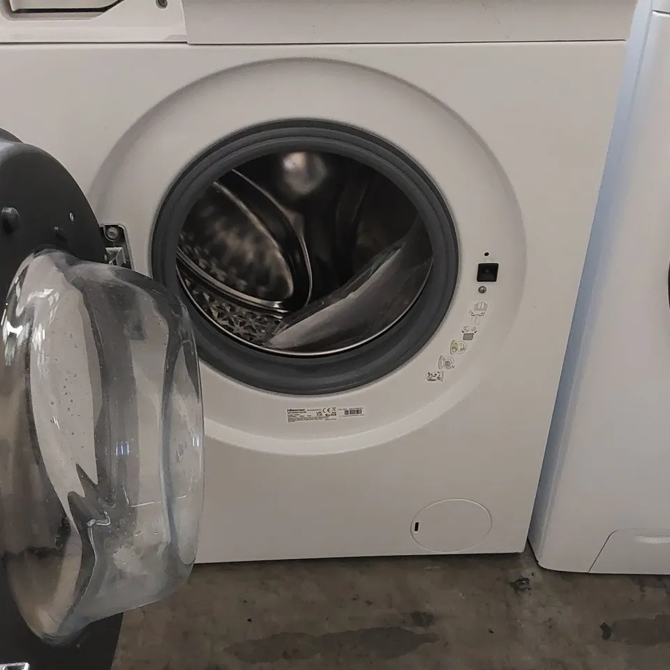 HISENSE WFQP6012EVM FREESTANDING 6 KG FRONT LOAD DURABLE INVERTER WASHING MACHINE-STEAM WASH-QUICK WASH-15 WASHING PROGRAMS-1200 RPM-WHITE-ENERGY RATING C [ENERGY CLASS C]