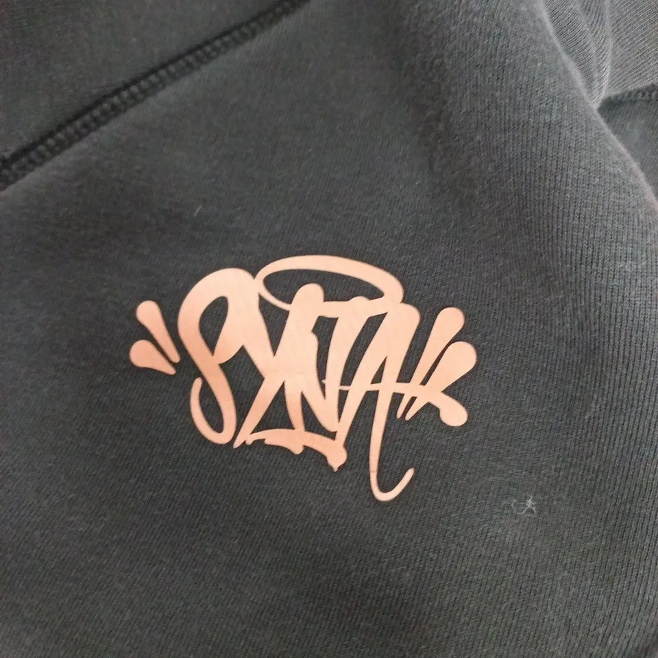 NIKE LIFE OF SYN ZIP HOODIE IN BLACK/GREY - LARGE