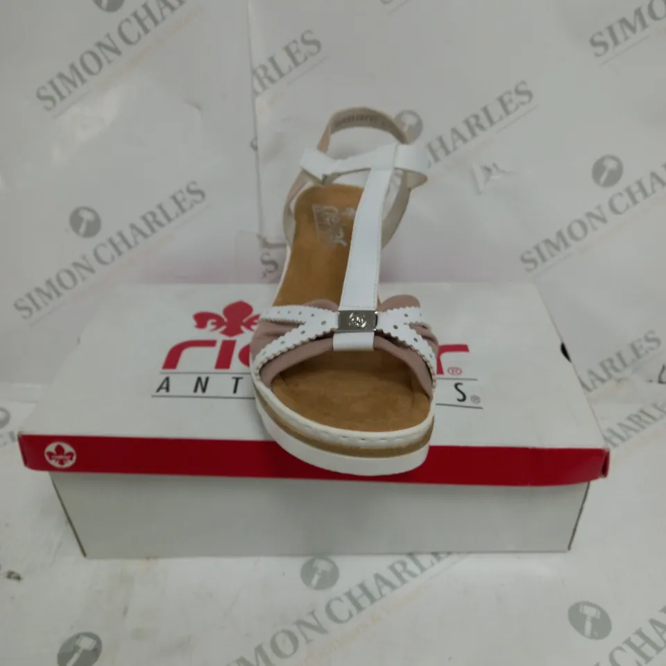 BOXED RIEKER ANTISTRESS CUT DETAIL SANDAL - SIZE 7