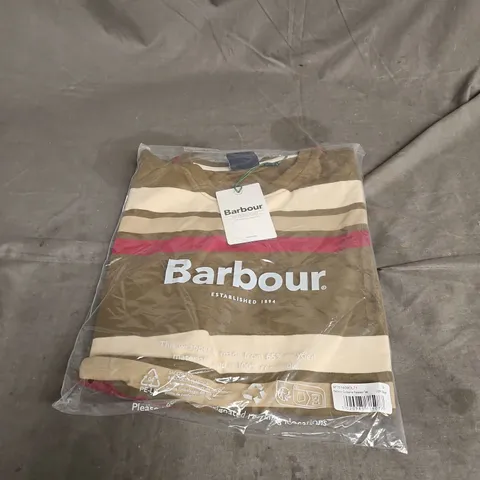 BARBOUR GOLBOURNE RELAXED TEE IN LIGHT SAGE SIZE S