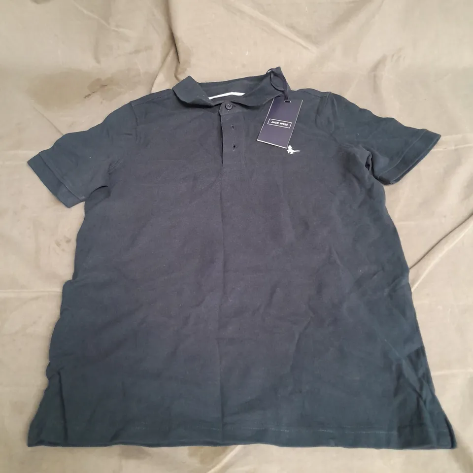 JACK WILLS ALDGROVE SHORT SLEEVE POLO IN NAVY SIZE 11/12YRS