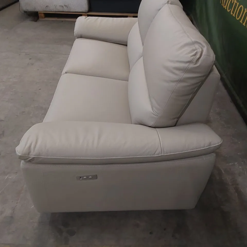 DESIGNER PAVILION 3 SEATER ELECTRIC RECLINER LEATHER UPHOLSTERED SOFA