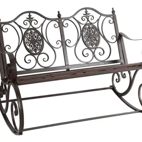 BOXED WROUGHT IRON BENCH (1 BOX)