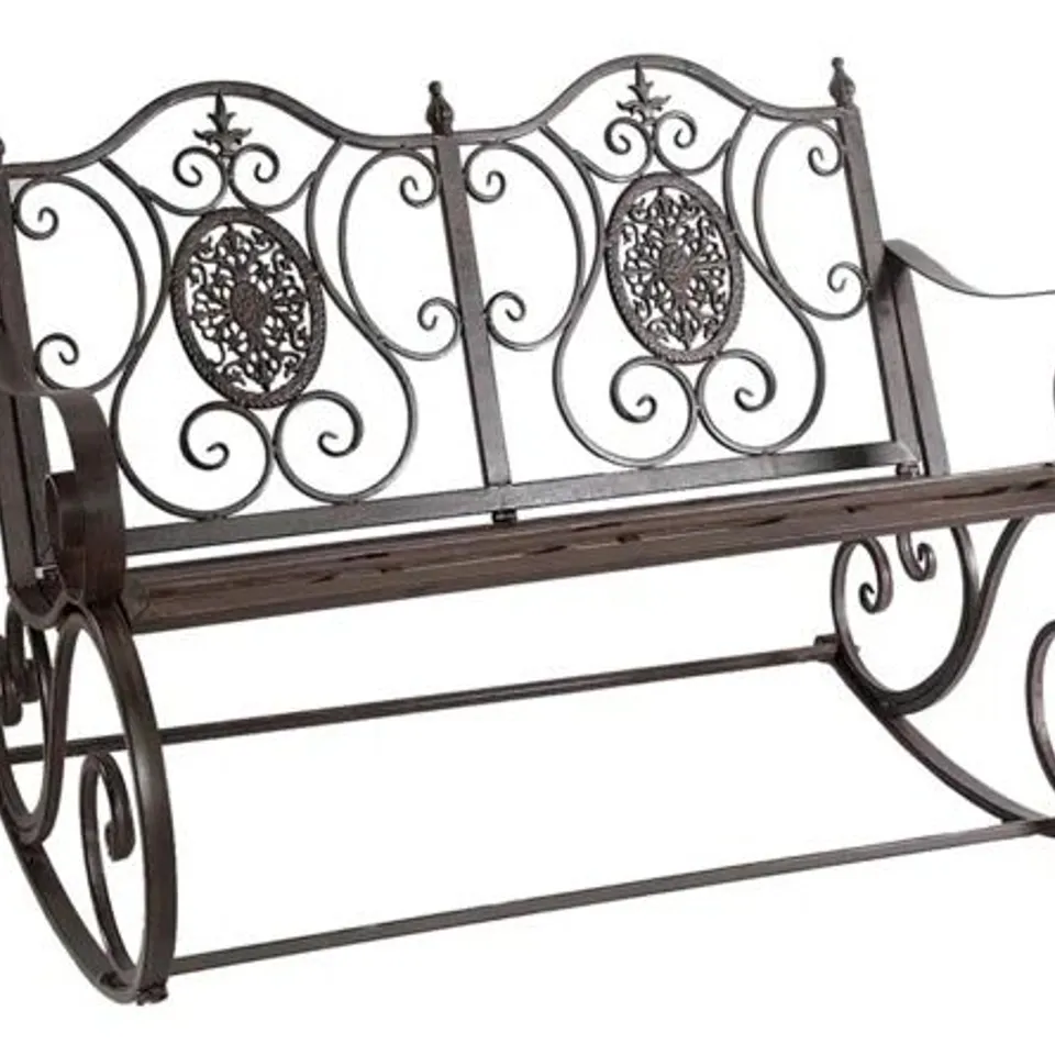 BOXED WROUGHT IRON BENCH (1 BOX)