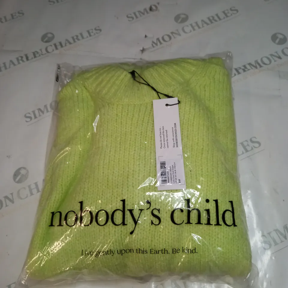 BAGGED NOBODYS CHILD LOFTY CREW NECK JUMPER SIZE 6-8
