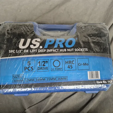 US PRO 5PC DEEP IMPACT SOCKETS 