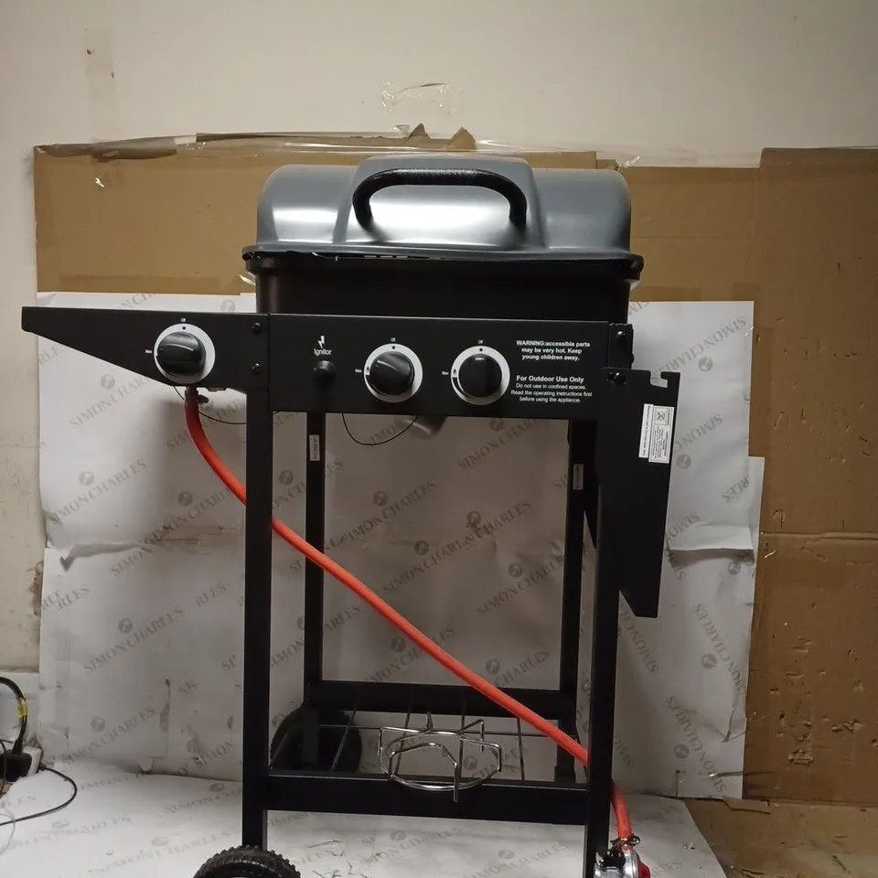 2 GAS BURNING BBQ WITH SIDE BURNER - COLLECTION ONLY RRP £89.99