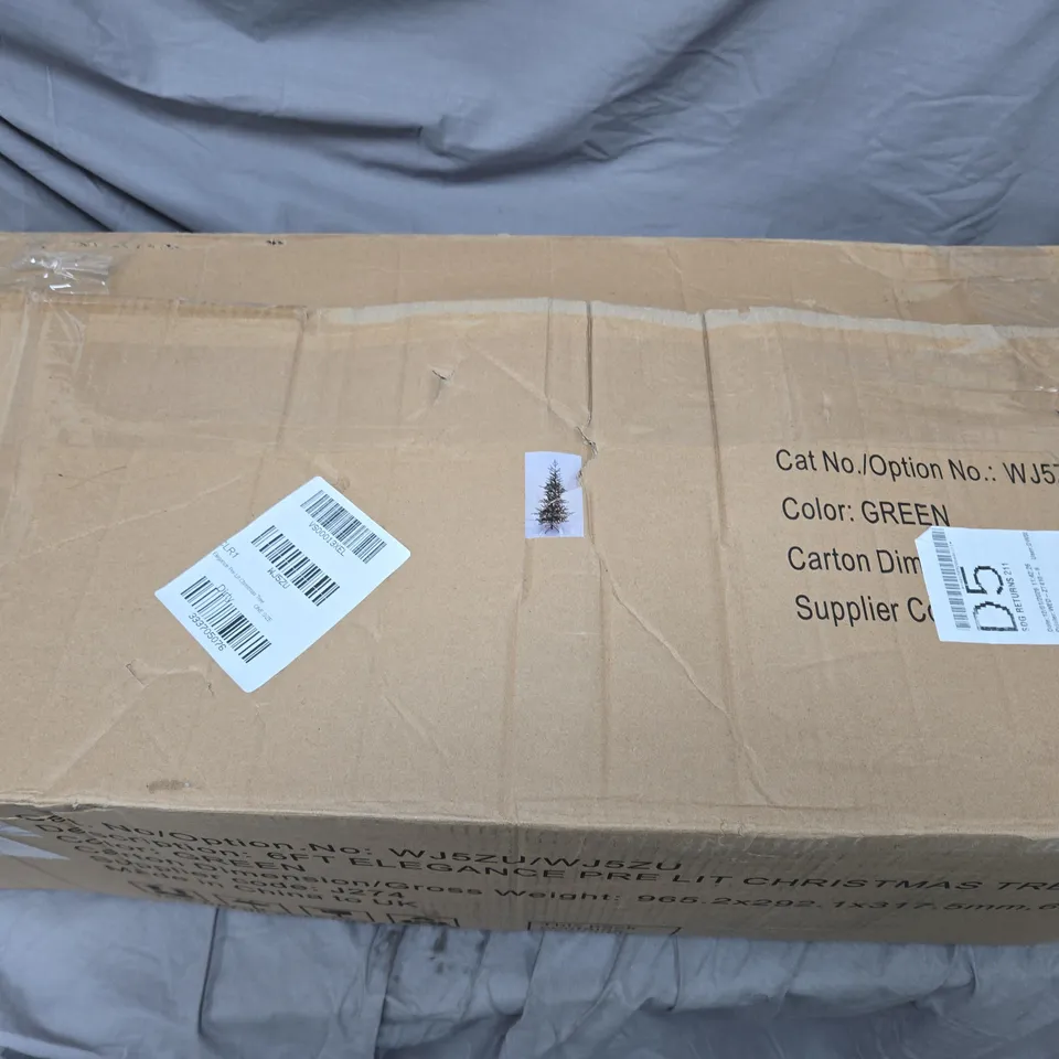 BOXED 6FT ELEGANCE PRE LIT CHRISTMAS TREE - COLLECTION ONLY