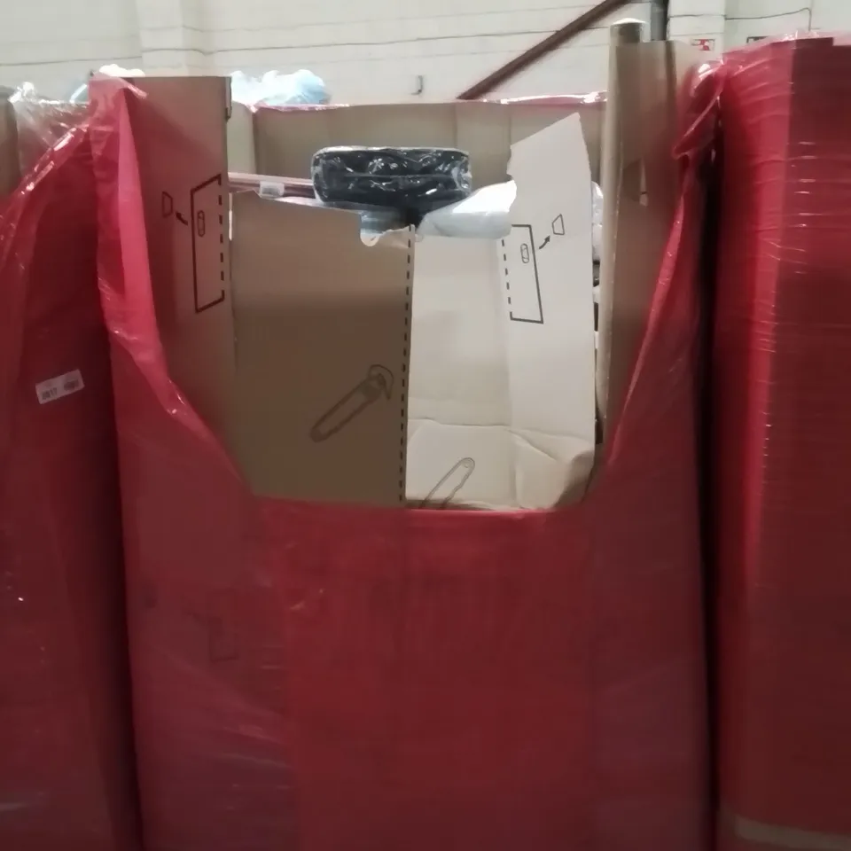 PALLET OF ASSORTED HOUSEHOLD GOODS AND PRODUCTS TO INCLUDE; KIDS SCOOTERS, SNOW SLEDS, OUTDOOR RUG ETC
