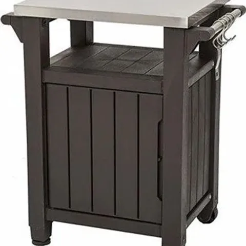 BOXED BBQ TABLE GARDEN STORAGE