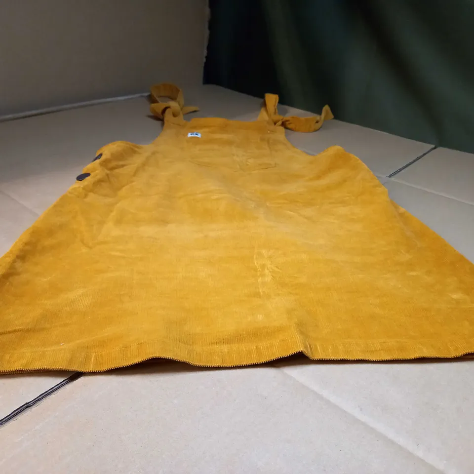 LUCY YAK MUSTARD CORD PINAFORE DRESS
