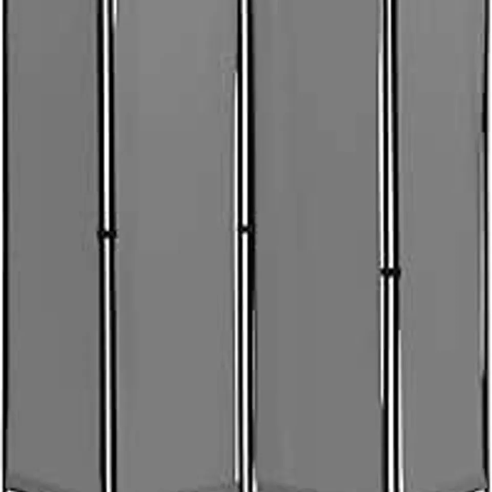 BOXED COSTWAY 4 PANEL FOLDING ROOM DIVIDER, FREESTANDING WALL PRIVACY SCREEN PROTECTOR WITH DETACHABLE CLOTH, HOME LIVING ROOM BEDROOM OFFICE PARAVENT PARTITION SEPARATOR (GREY)