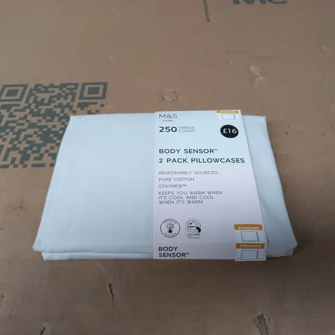 MARK AND SPENCERS HOME 250 THREAD BODY SENSOR 2 PACK PILLOWCASES