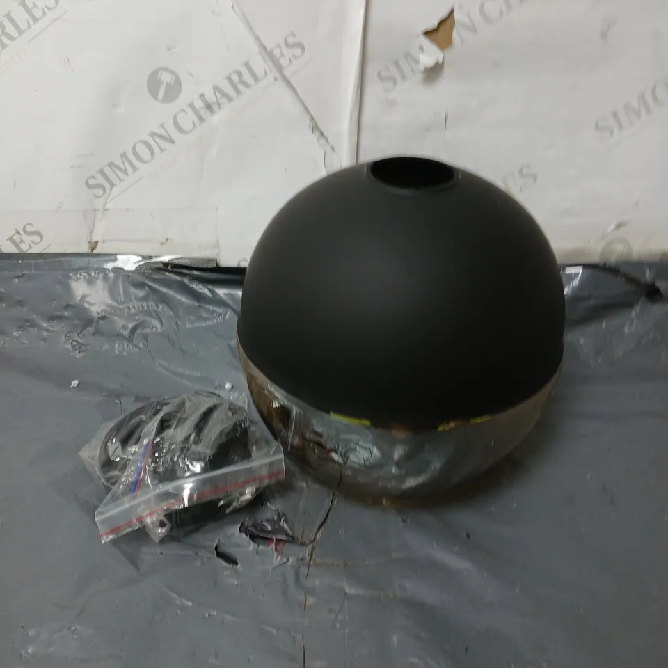 BOXED DESIGNER GLASS DOME LIGHT & FITTINGS 