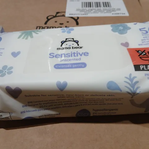 PALLET OF APPROXIMATELY 2,000 PACKS OF MAMA BEAR SENSITIVE UNSCENTED BABY WIPES