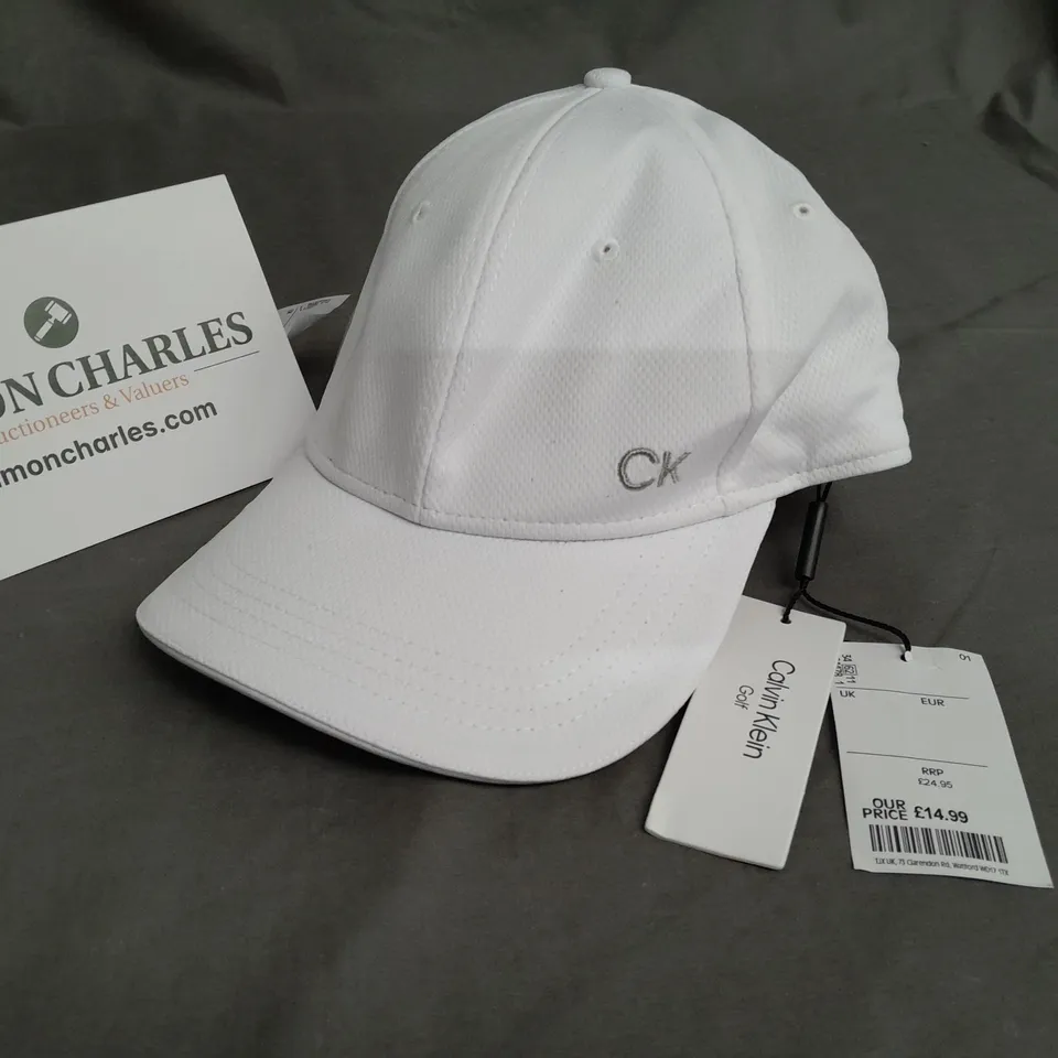 CALVIN KEIN GOLF WHITE BASEBALL CAP