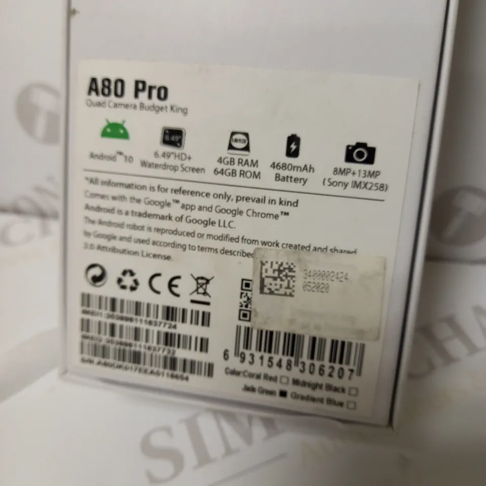 BLACKVIEW A80 PRO MOBILE PHONE WITH QUAD CAMERA 
