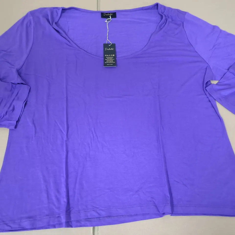 BRAND NEW DESTELLO EVERYDAY SCOOP NECK MODAL 3/4 SLEEVE TOP - UK 22