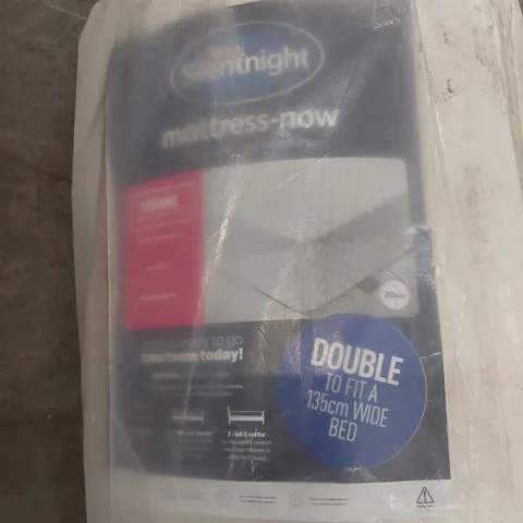 QUALITY BAGGED AND ROLLED SILENTNIGHT 135cm DOUBLE SIZE 7-ZONE MEMORY FOAM MATTRESS 