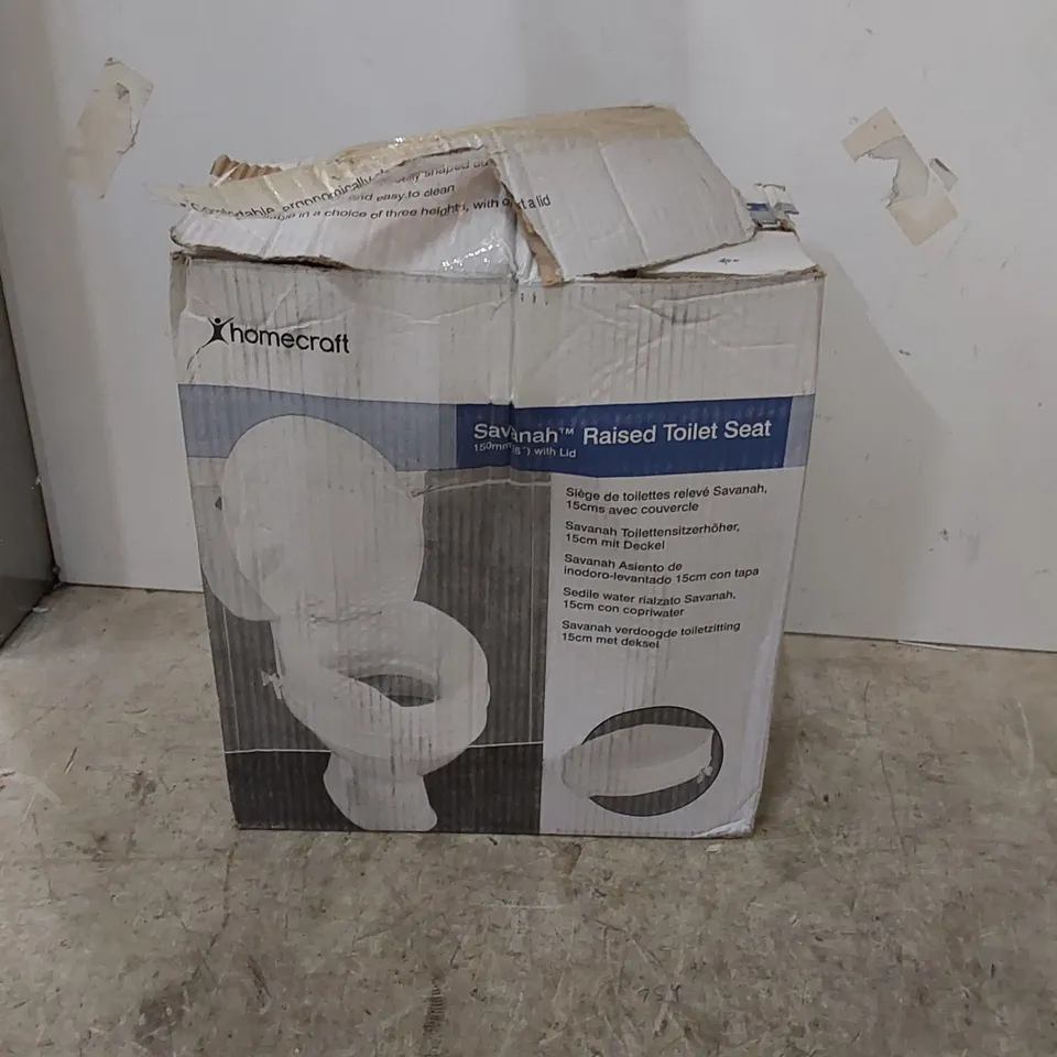 BOXED HOMECRAFT SAVANAH RAISED TOILET SEAT - WHITE 