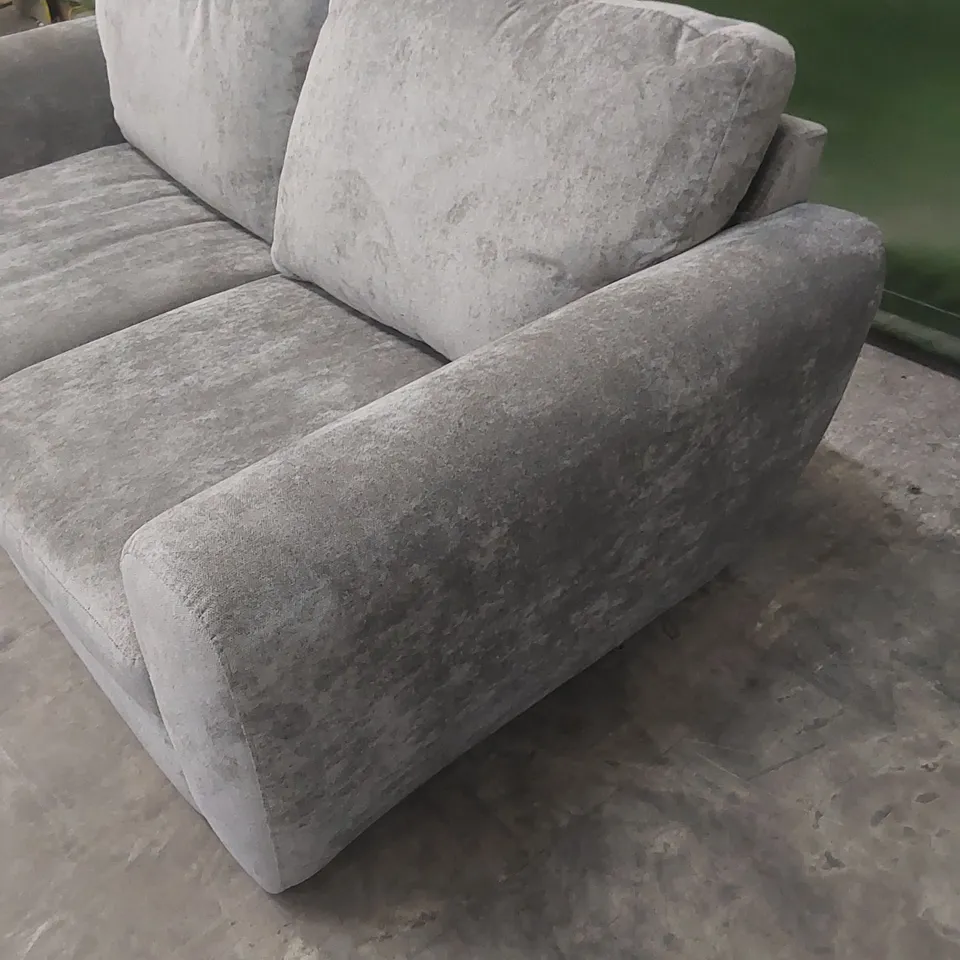 DESIGNER 2 SEATER FABRIC UPHOLSTERED SOFA 