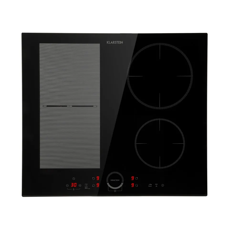 KLARSTEIN DELICATESSA 60CM 1 FLEX ZONE 4 RING INDUCTION HOB BLACK