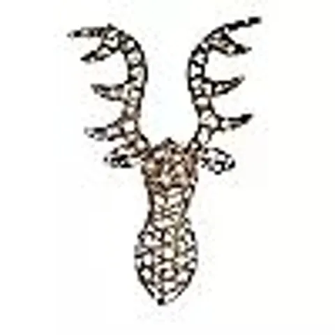 OUTLET HOME STORIES PRE LIT 70CM RATTAN STAG HEAD