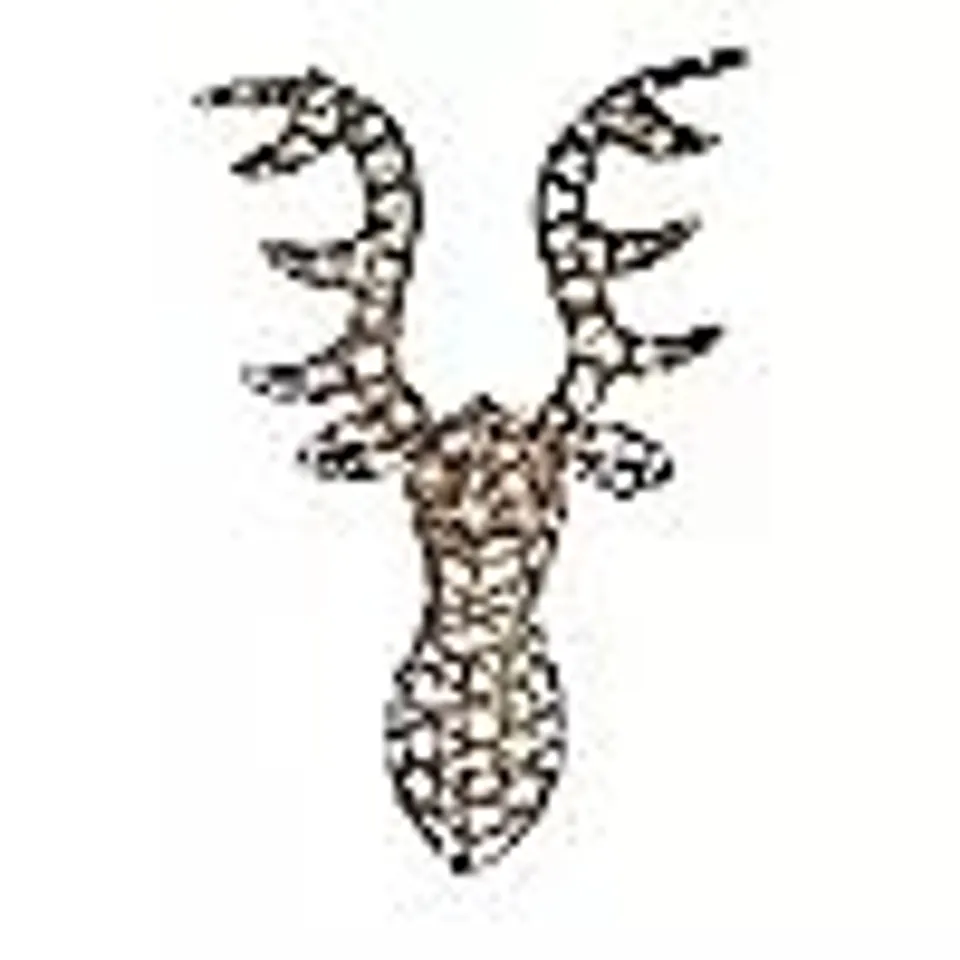 OUTLET HOME STORIES PRE LIT 70CM RATTAN STAG HEAD