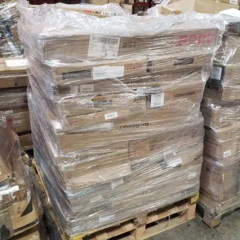 PALLET CONTAINING ASSORTED PRODUCTS INCLUDING CORNER DESK, STORAGE OTTOMAN & STORAGE HAMPER