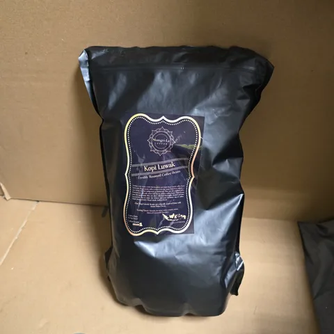 KOPI LUWAK COFFEE BEANS – FRESHLY ROASTED, SHANGRI LA - SEALED BLACK BAG 1KG 