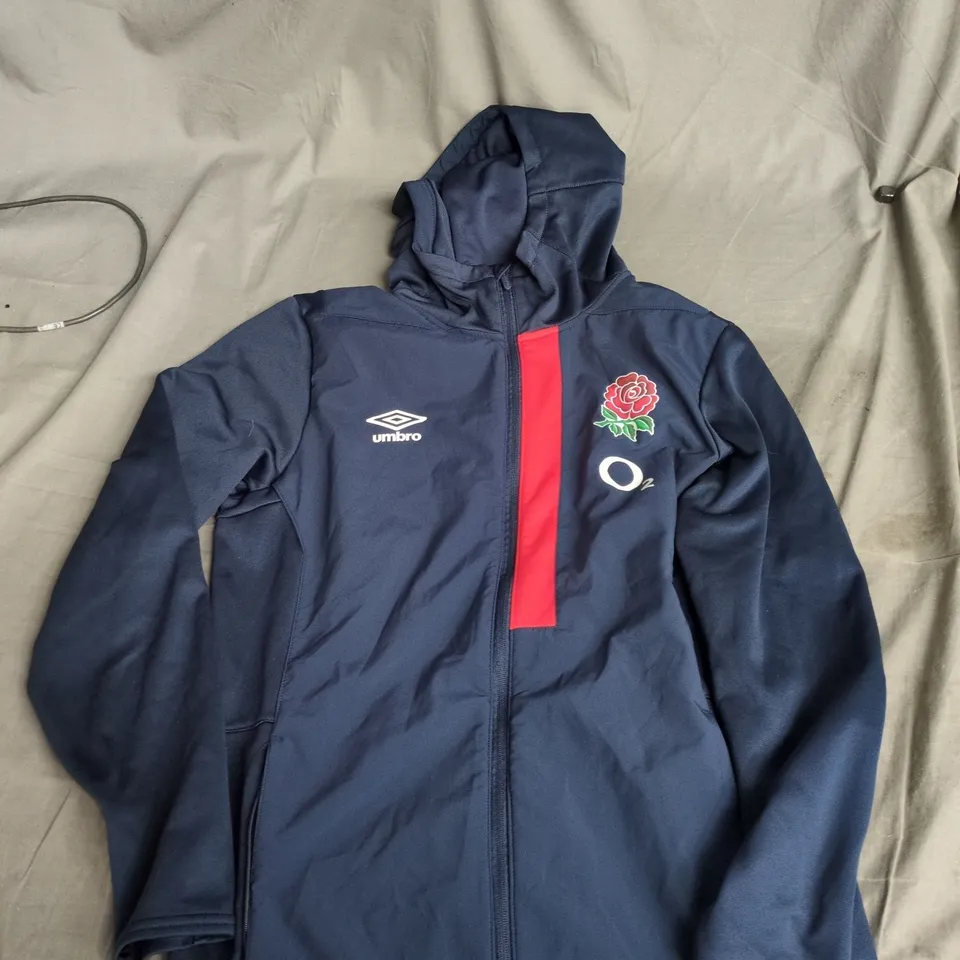 UMBRO ENGLAND ROSE NAVY HOODED JACKET – MEN'S, UK SIZE M 