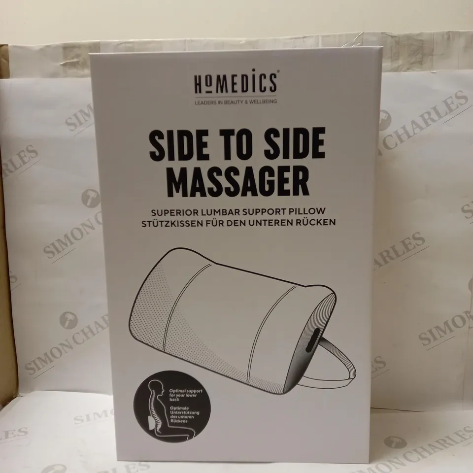 HOMEDICS SIDE TO SIDE MASSAGER SUPERIOR LUMBAR SUPPORT SUPPORT PILLOW