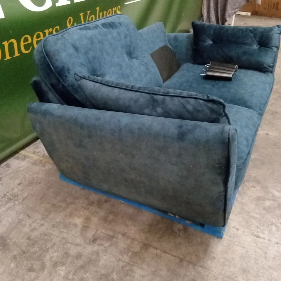 PAULO FABRIC 2 SEATER SOFA - NAVY