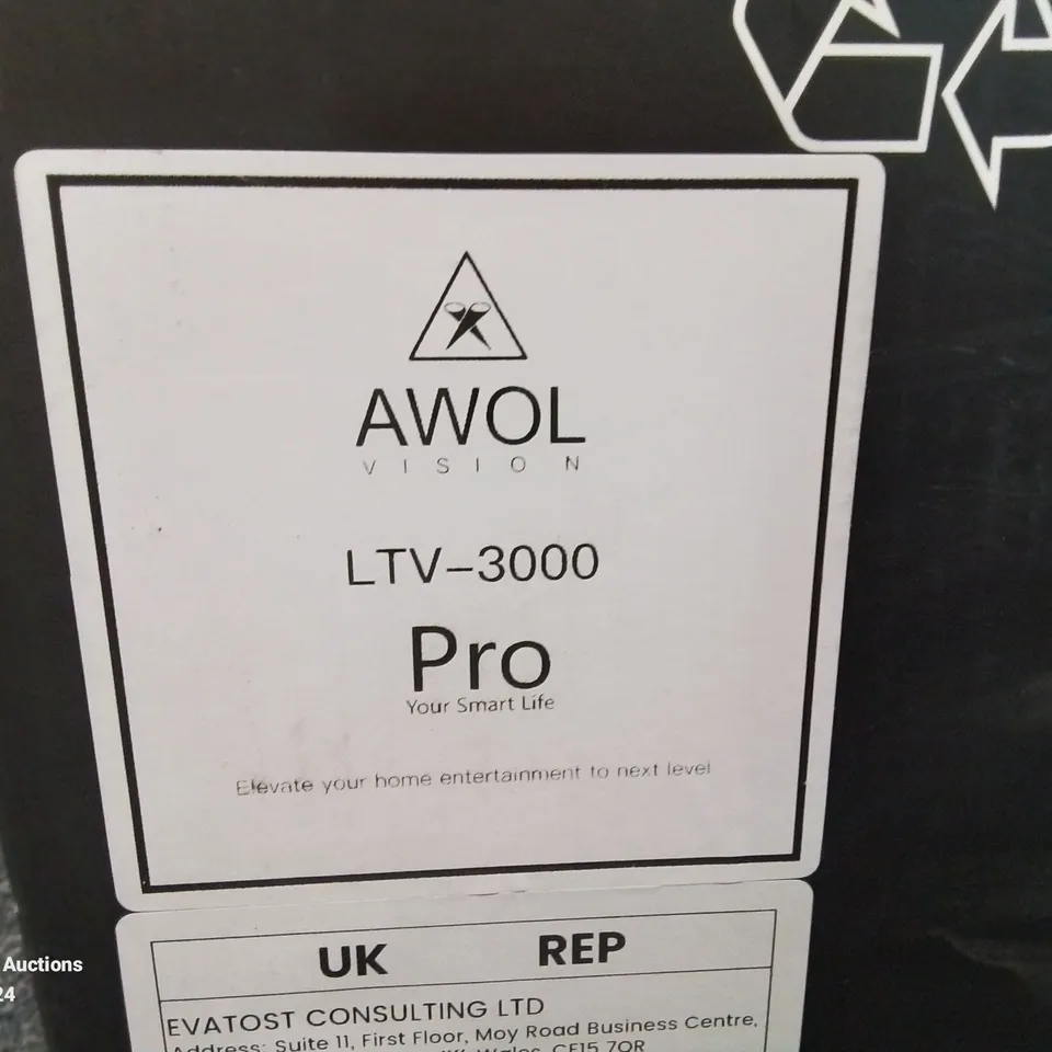 BOXED AWOL Vision LTV-3000 Pro Projector, 3840 x 2160 4K UHD, 3,000 ANSI Lumen [POWERS ON AND DISPLAYS SCREEN]