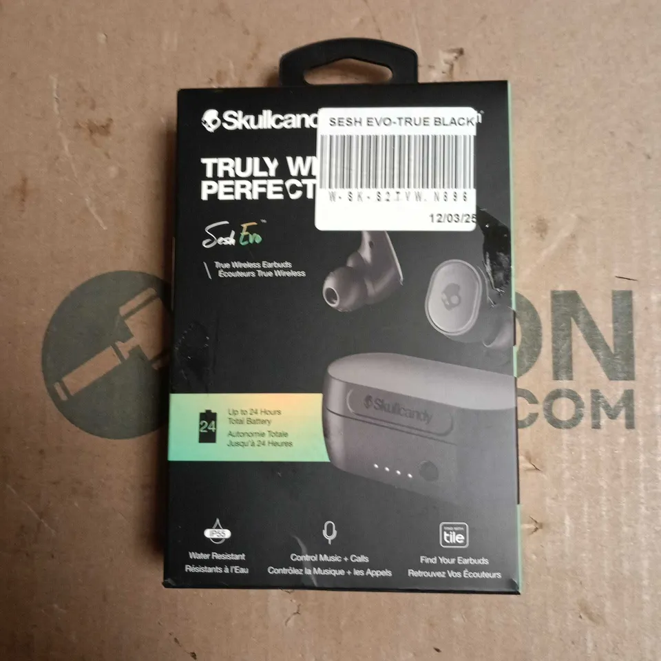 SKULLCANDY SESH EVO TRUE WIRELESS EARBUDS – BLACK (BOXED)