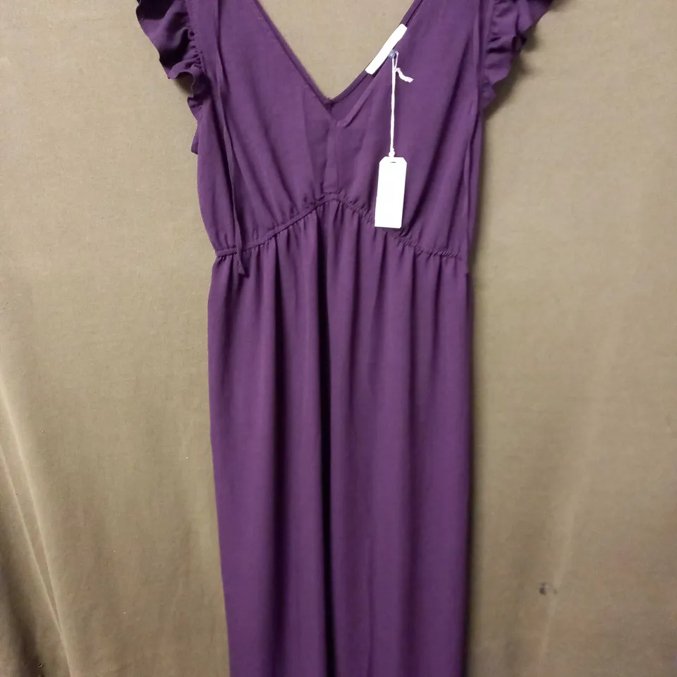 MAISON DE NIMES V-NECK MIDI DRESS IN PLUM - LARGE