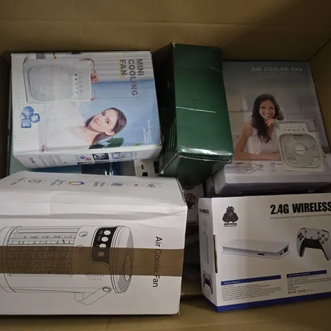 APPROXIMATELY 20 ASSORTED ELECTRICAL ITEMS TO INCLUDE AIR COOLER FAN, CUPPING MASSAGE INSTRUMENT, HAIR STYLING COMB, ETC - COLLECTION ONLY