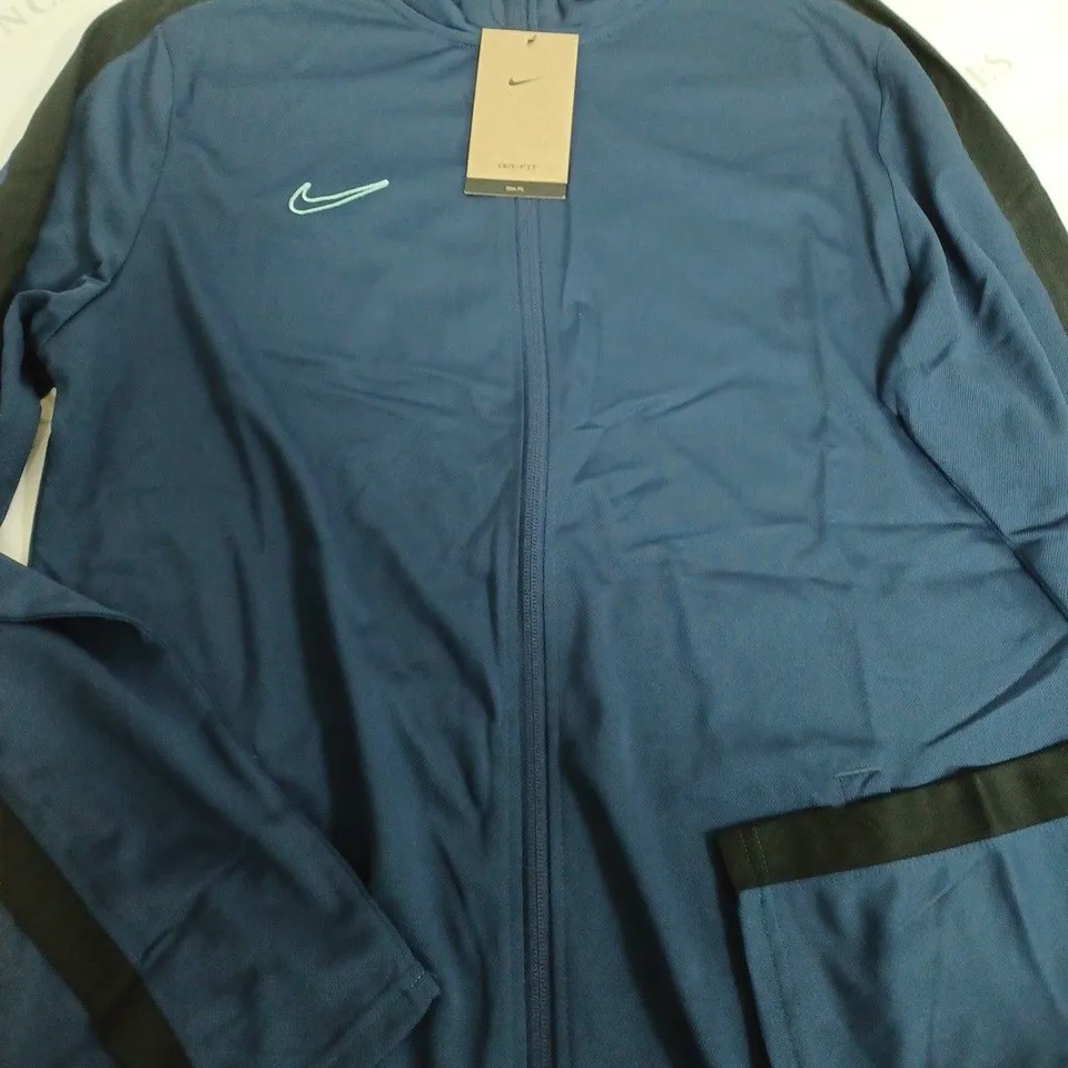 NIKE DRI FIT NAVY ZIP UP JACKET - LARGE