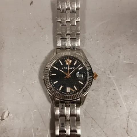 VERSACE GRECA TIME (41MM) BLACK DIAL / STAINLESS STEEL VE3K