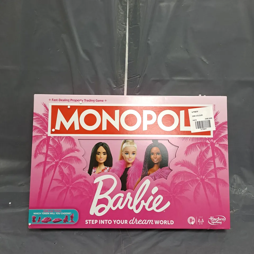 BOXED MONOPOLY BARBIE BOARD GAME  RRP £29.99