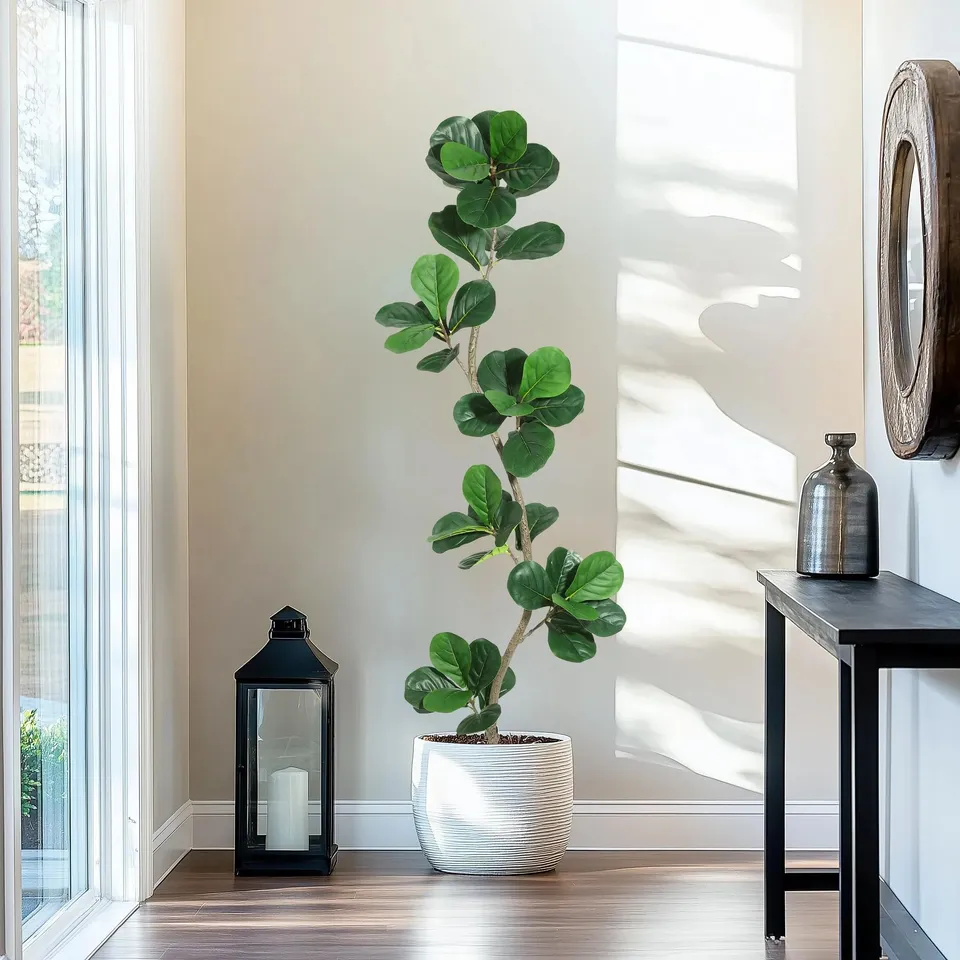 BOXED GARVEE 1.8 M (6 FT) ARTIFICIAL FIDDLE LEAF FIG TREE