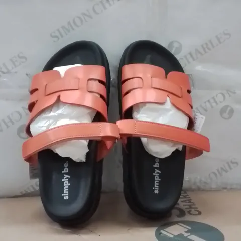BOXED BRAND NEW APPROXIMATELY 6 SIMPLY BE PARRY WIDE FOOT SHOES ORANGE SIZE 8
