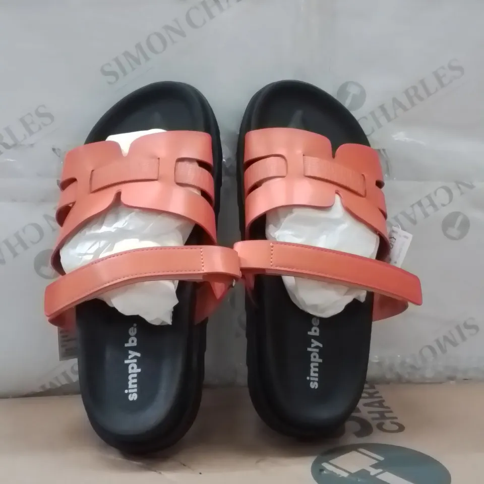BOXED BRAND NEW APPROXIMATELY 6 SIMPLY BE PARRY WIDE FOOT SHOES ORANGE SIZE 8