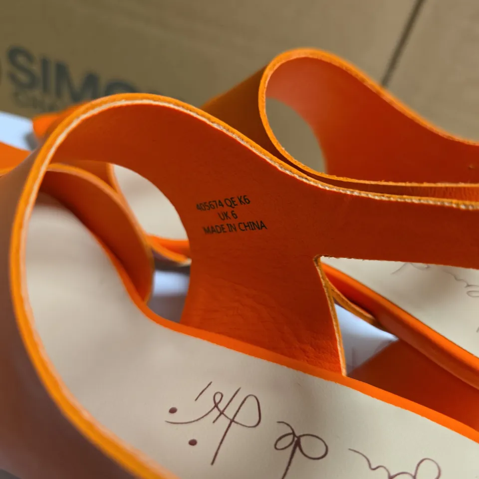 BEN DI LISI UK 6 ORANGE STRAPPY SANDALS – WOMEN'S FOOTWEAR
