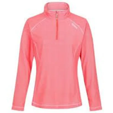 REGATTA GREAT OUTDOORS WOMENS MONTES HALF ZIP FLEECE IN LILAC - UK 20 