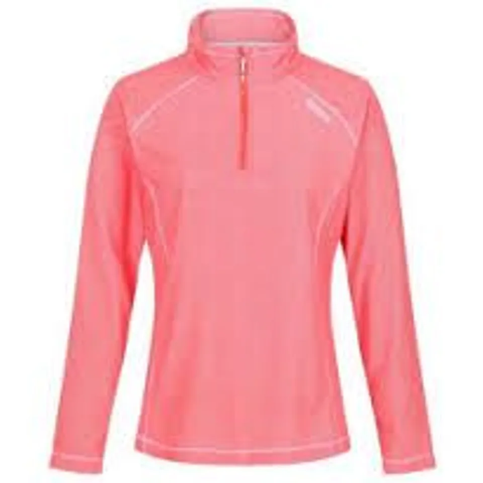 REGATTA GREAT OUTDOORS WOMENS MONTES HALF ZIP FLEECE IN LILAC - UK 20 